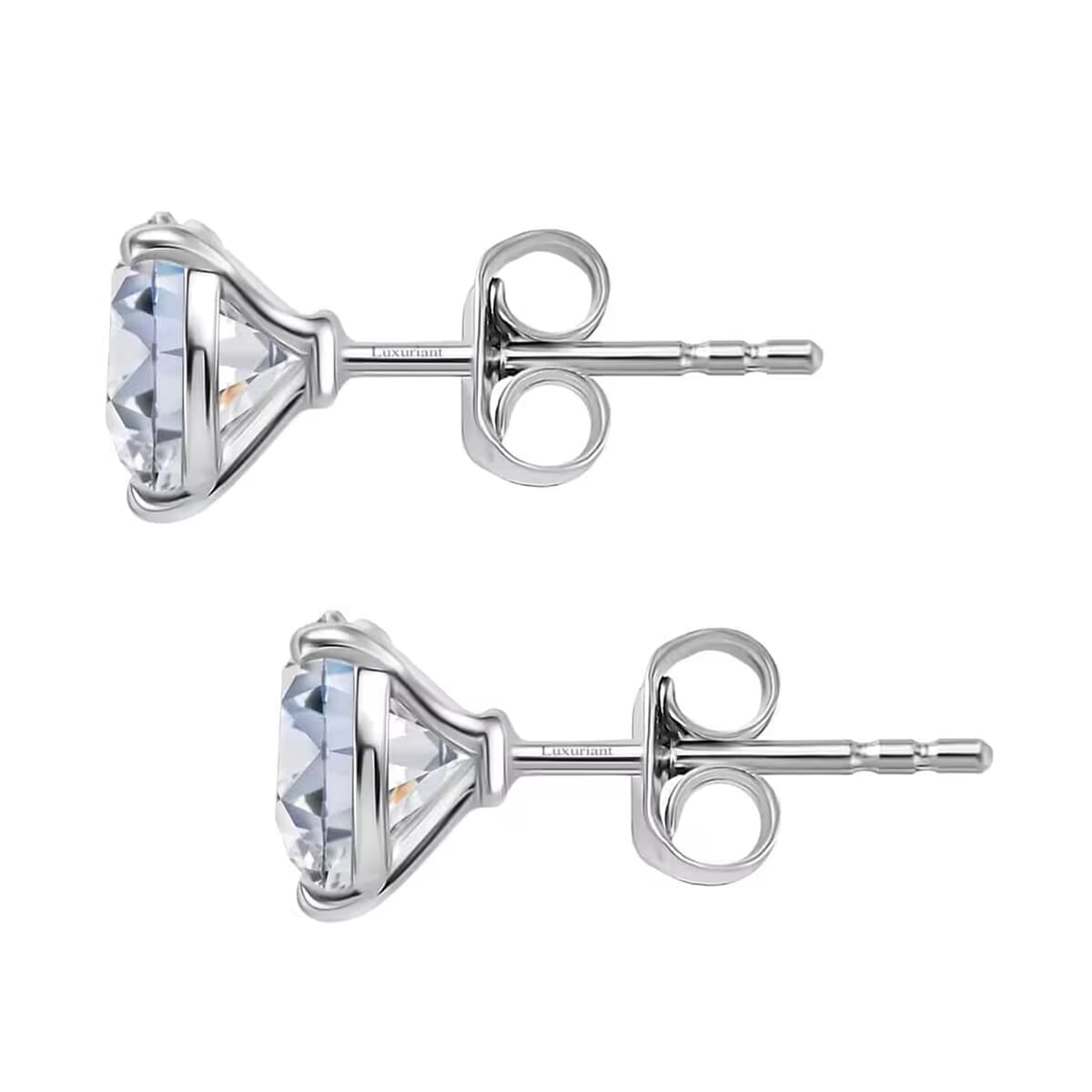 SGL Certified Luxuriant Lab Grown Diamond E-F VS 2.50 ctw Solitaire Stud Earrings in 10K White Gold image number 9