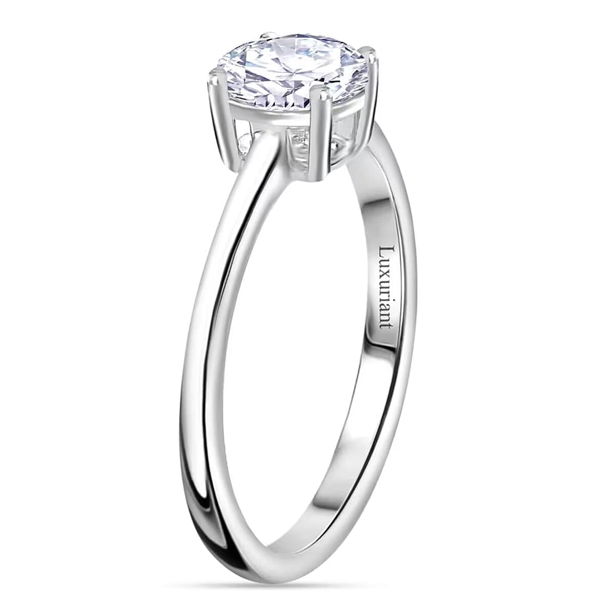 Luxuriant Lab Grown Diamond E-F VS 1.00 ctw Solitaire Ring in 10K White Gold (Size 10.0) image number 9
