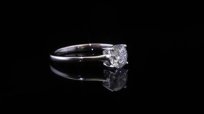 10K White Gold Luxuriant Lab Grown Diamond (E-F, VS) Solitaire Ring (Size 10.0) 1.00 ctw