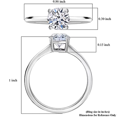 Luxuriant Lab Grown Diamond E-F VS 1.00 ctw Solitaire Ring in 10K White Gold (Size 7.0)