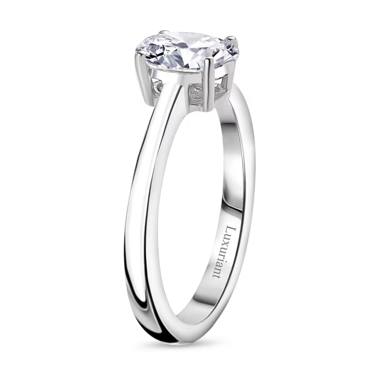 Luxuriant Lab Grown Diamond E-F VS 1.00 ctw Solitaire Ring in 10K White Gold (Size 10.0) image number 9