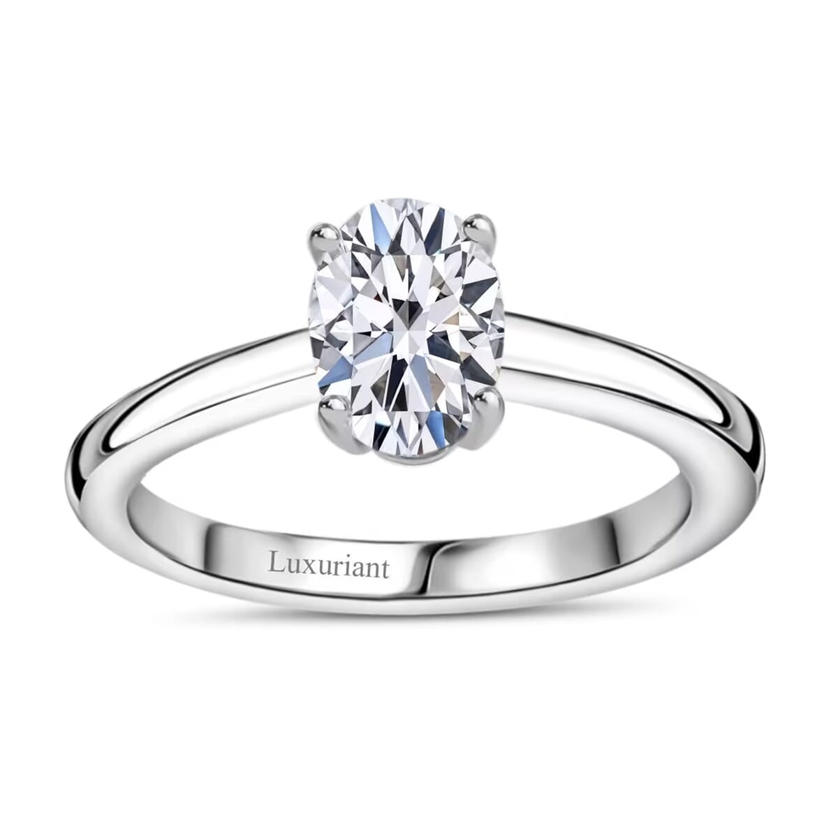 Luxuriant Lab Grown Diamond E-F VS 1.00 ctw Solitaire Ring in 10K White Gold (Size 7.0) image number 0