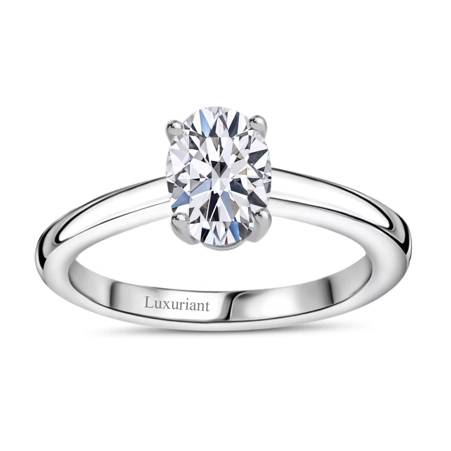 Luxuriant Lab Grown Diamond E-F VS 1.00 ctw Solitaire Ring in 10K White Gold