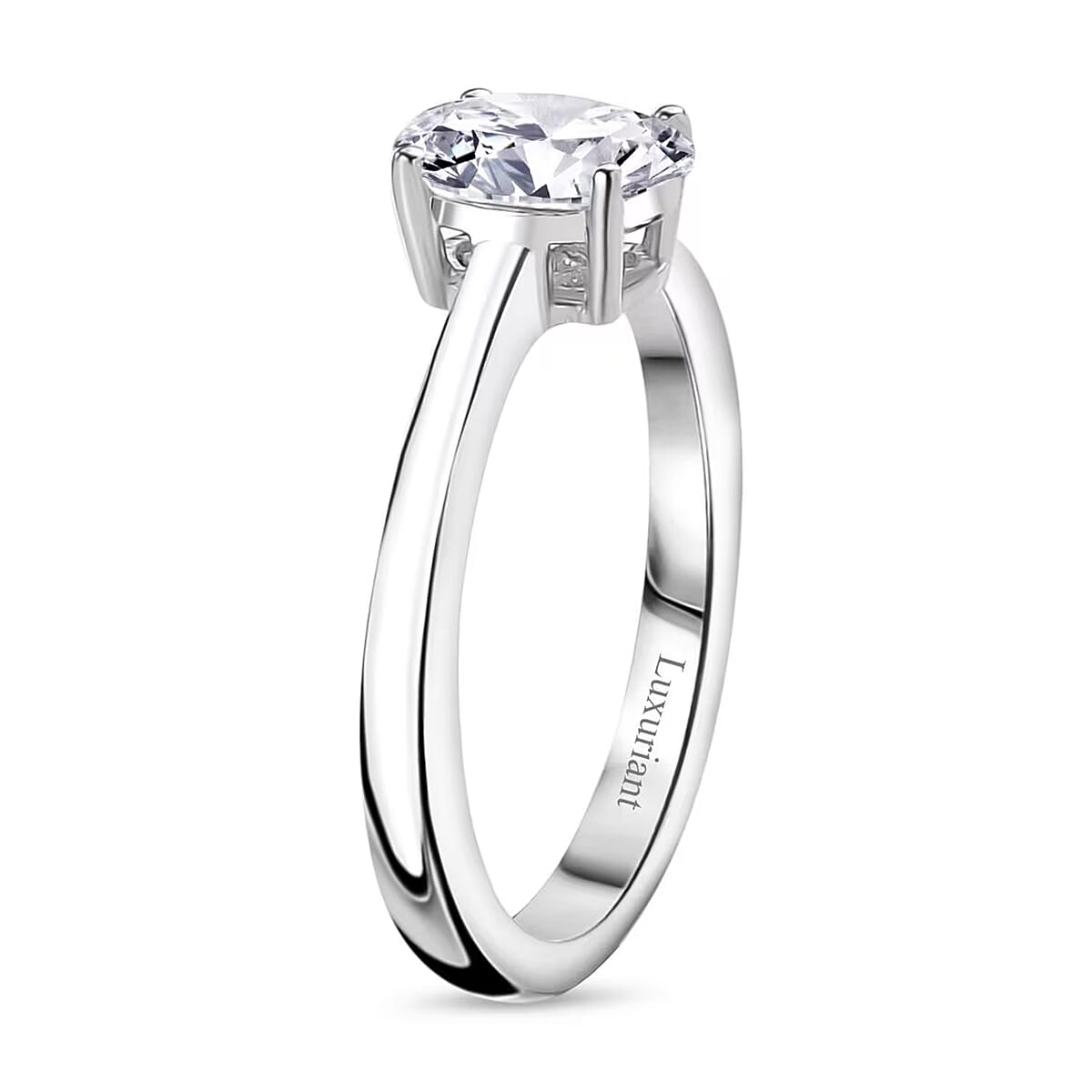 Luxuriant Lab Grown Diamond E-F VS 1.00 ctw Solitaire Ring in 10K White Gold (Size 8.0) image number 9