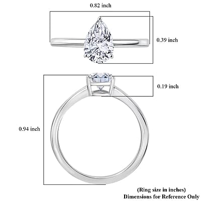 IGI Certified Luxuriant Lab Grown Diamond E-F VS 1.00 ctw Solitaire Ring in 10K White Gold (Size 6.0)