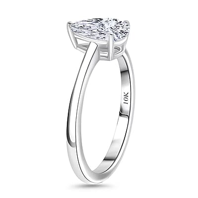 IGI Certified Luxuriant Lab Grown Diamond E-F VS 1.00 ctw Solitaire Ring in 10K White Gold (Size 6.0)