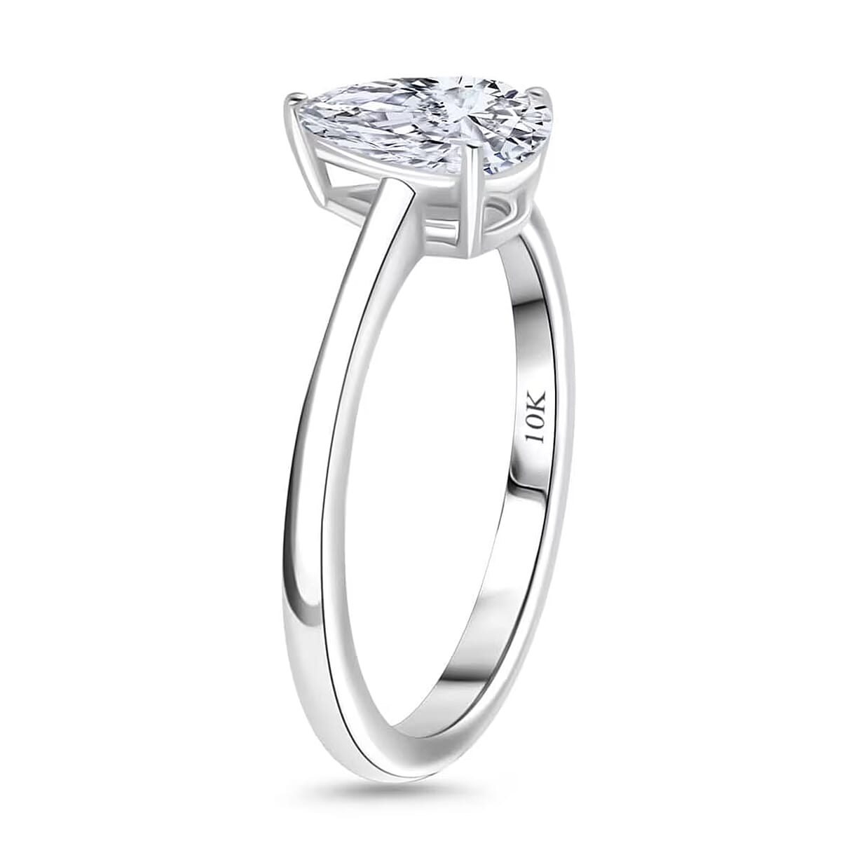 IGI Certified Luxuriant Lab Grown Diamond E-F VS 1.00 ctw Solitaire Ring in 10K White Gold (Size 7.0) image number 9
