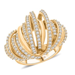 Clarte Dorma Collection Moissanite 1.30 ctw Ring in Vermeil Yellow Gold Over Sterling Silver (Size 10.0)