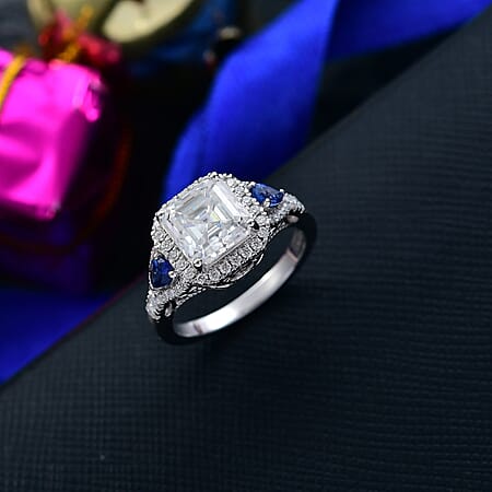 Moissanite & Ceylon Blue Sapphire / 10 - Product card gallery slide 2 (10177785987385)