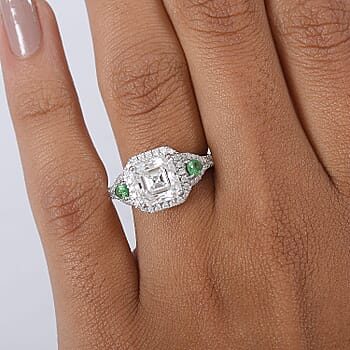 Moissanite & Tsavorite Garnet / 10 - Product card gallery slide 3 (9432501977343)