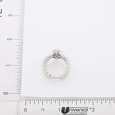 Clarte Sweetheart Marquise Collection Moissanite 1.10 ctw Ring in Sterling Silver (Size 10.0) 