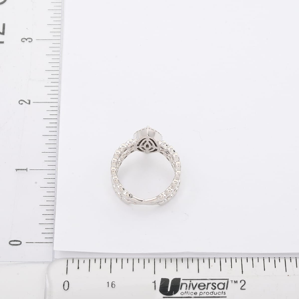 Clarte Sweetheart Marquise Collection Moissanite 1.10 ctw Ring in Sterling Silver (Size 8.0)  image number 4