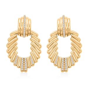 Clarte Helios Collection Moissanite 0.70 ctw Earrings in Vermeil Yellow Gold Over Sterling Silver