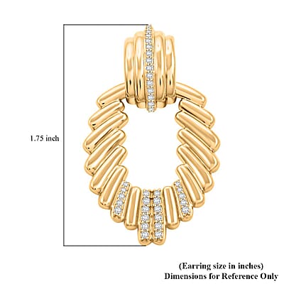 Clarte Helios Collection Moissanite 0.70 ctw Earrings in Vermeil Yellow Gold Over Sterling Silver