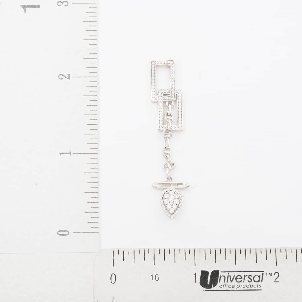 Clarte Tetris Collection Moissanite 1.00 ctw Earrings in Sterling Silver image number 0