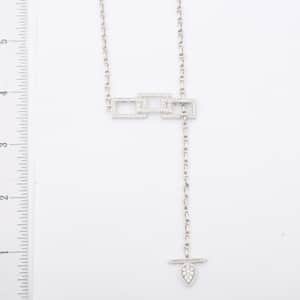 Clarte Tetris Collection Moissanite 0.96 ctw Necklace in Sterling Silver 18-20 Inches