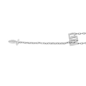 Clarte Tetris Collection Moissanite 0.96 ctw Necklace in Sterling Silver 18-20 Inches