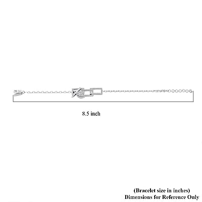 Clarte Tetris Collection Moissanite 0.72 ctw Bracelet in Sterling Silver (7-9.0In)