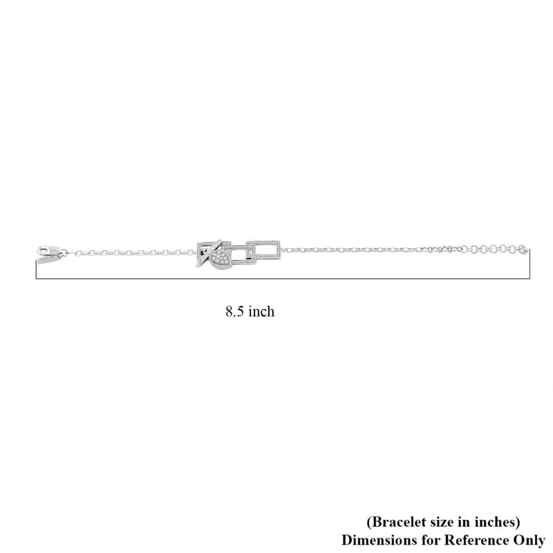Clarte Tetris Collection Moissanite 0.72 ctw Bracelet in Sterling Silver (7-9.0In)