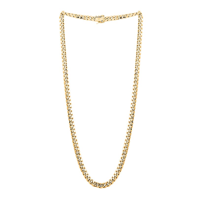 10K Yellow Gold 6.55mm Miami Cuban Chain Necklace 22 Inches 27.29 Grams
