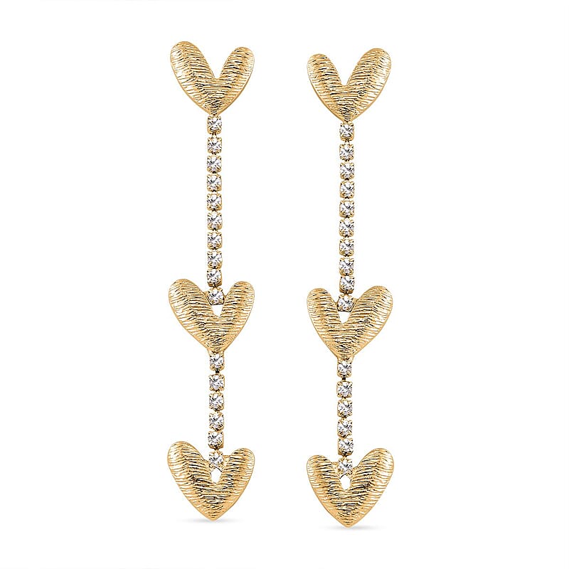 Austrian Crystal Earrings in Goldtone