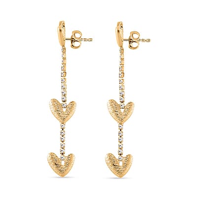 Austrian Crystal Earrings in Goldtone
