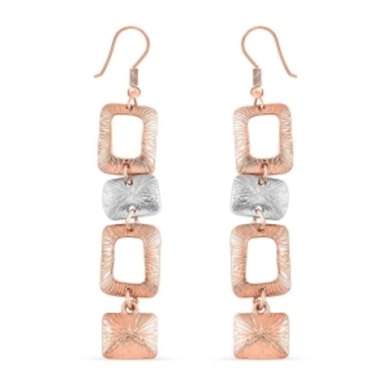 Grey Austrian Crystal Earrings in Silvertone