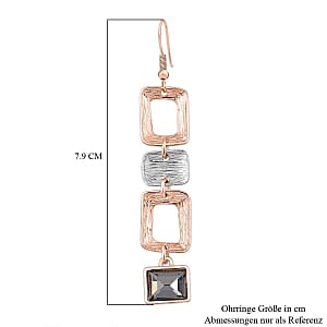 Grey Austrian Crystal Earrings in Silvertone
