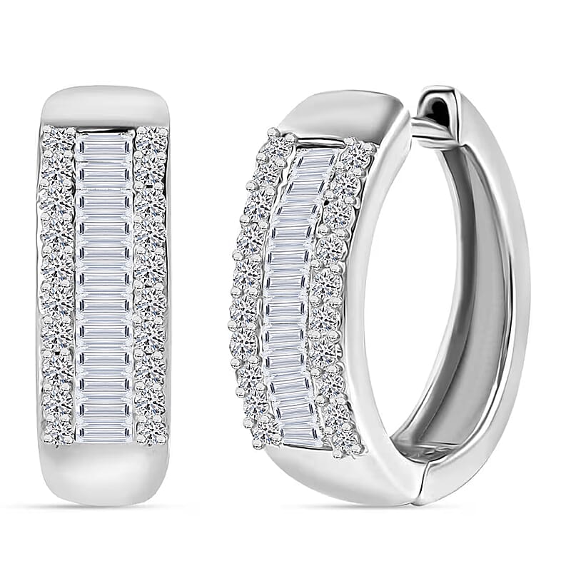 Luxuriant Lab Grown Diamond SI 1.00 ctw Hoop Earrings