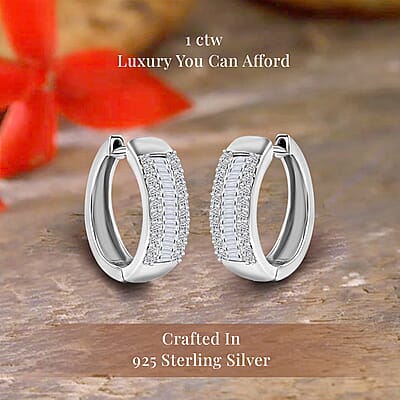 Luxuriant Lab Grown Diamond SI 1.00 ctw Hoop Earrings