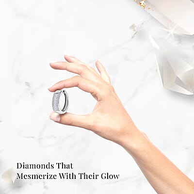Luxuriant Lab Grown Diamond SI 1.00 ctw Hoop Earrings