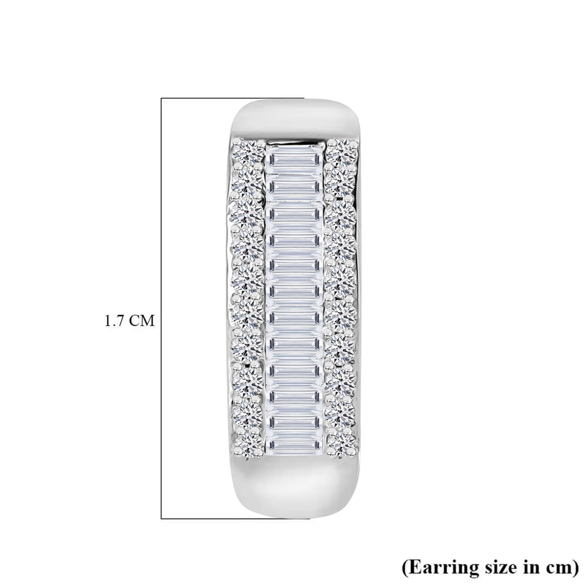Luxuriant Lab Grown Diamond SI 1.00 ctw Hoop Earrings in Rhodium Over Sterling Silver image number 8