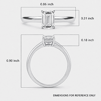 IGI Certified Luxuriant Lab Grown Diamond E-F VS 1.00 ctw Solitaire Ring in 10K White Gold (Size 10.0)