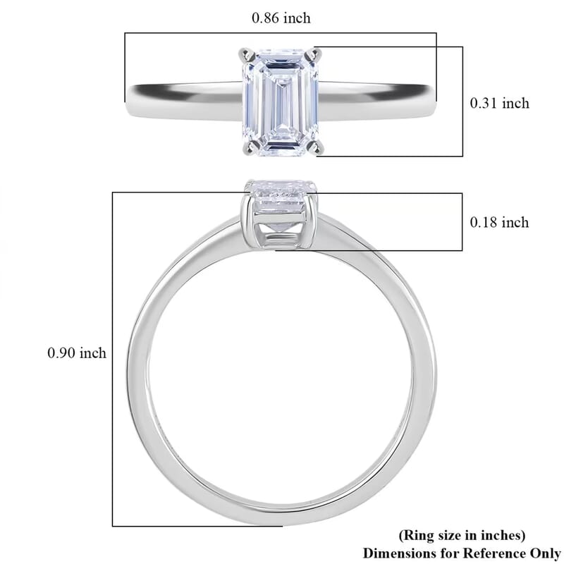 IGI Certified Luxuriant Lab Grown Diamond E-F VS 1.00 ctw Solitaire Ring in 10K White Gold (Size 10.0)