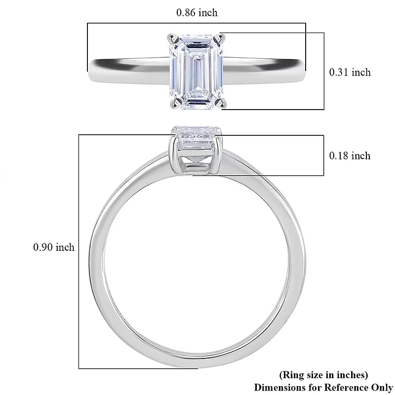 IGI Certified Luxuriant Lab Grown Diamond E-F VS 1.00 ctw Solitaire Ring in 10K White Gold (Size 10.0)