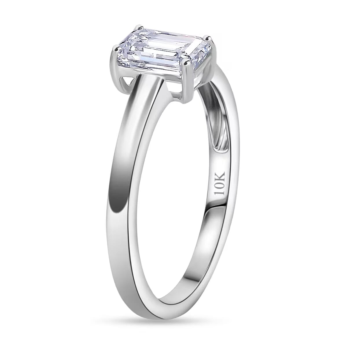 IGI Certified Luxuriant Lab Grown Diamond E-F VS 1.00 ctw Solitaire Ring in 10K White Gold (Size 10.0) image number 9