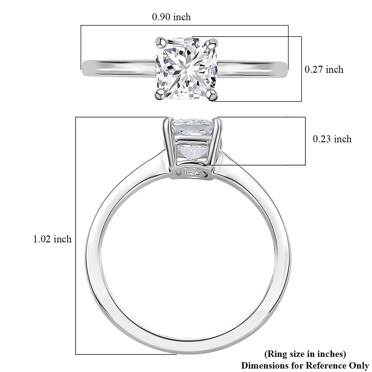 IGI Certified Luxuriant Lab Grown Diamond E-F VS 1.00 ctw Solitaire Ring in 10K White Gold (Size 10.0) image number 8