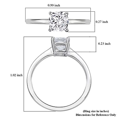 IGI Certified Luxuriant Lab Grown Diamond E-F VS 1.00 ctw Solitaire Ring in 10K White Gold (Size 10.0)