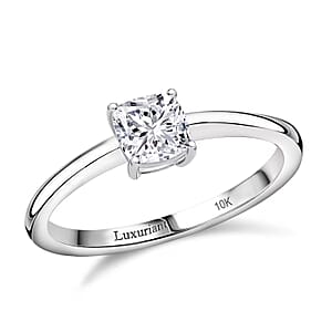 IGI Certified Luxuriant Lab Grown Diamond E-F VS 1.00 ctw Solitaire Ring in 10K White Gold (Size 6.0)