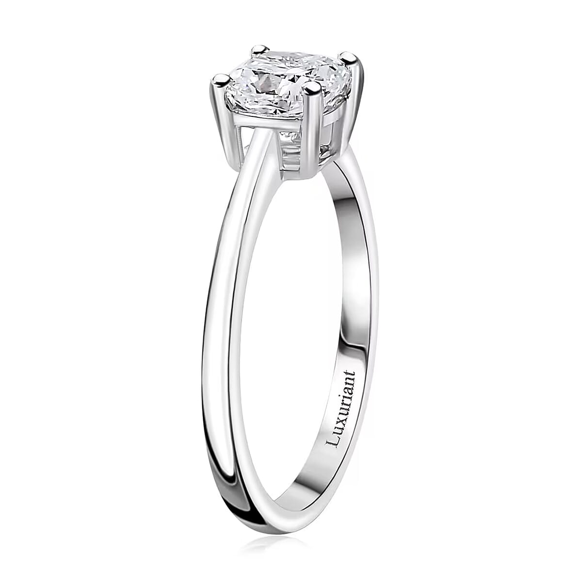 IGI Certified Luxuriant Lab Grown Diamond E-F VS 1.00 ctw Solitaire Ring in 10K White Gold (Size 7.0) image number 9
