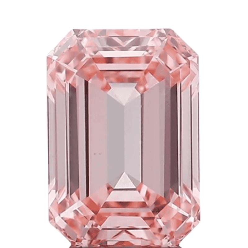 IGI Certified Luxuriant Lab Grown Pink Diamond (Emerald) (VS2) 2.00 ctw