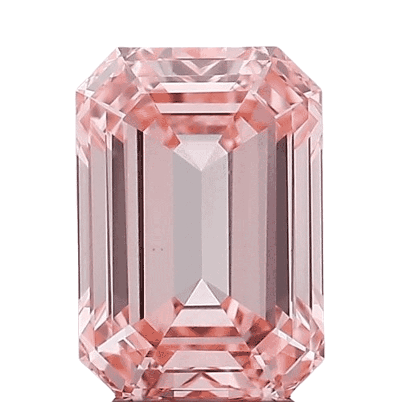 IGI Certified Luxuriant Lab Grown Pink Diamond (Emerald) (VS2) 2.00 ctw