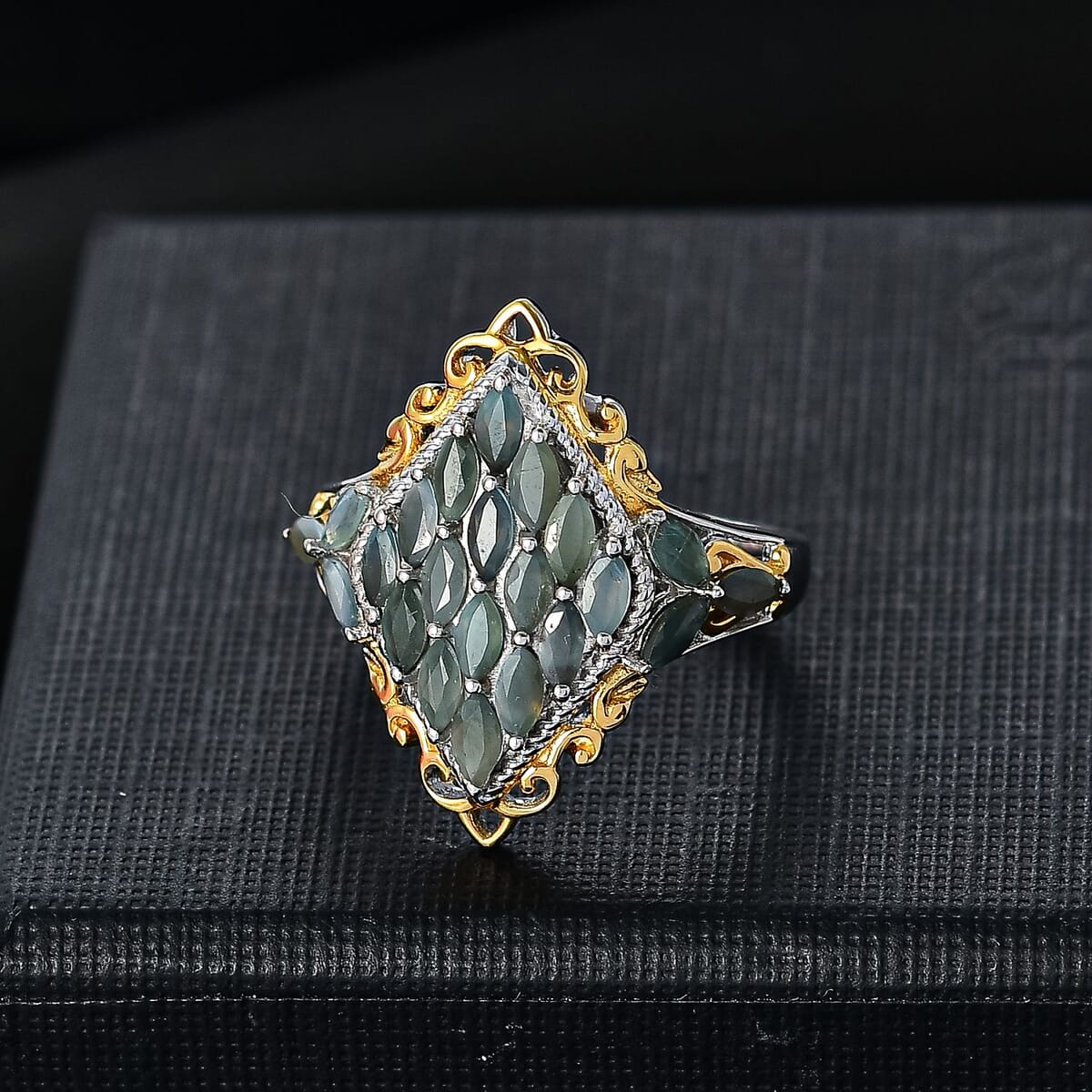 Narsipatnam Alexandrite 1.70 ctw Majesty Ring in Vermeil YG and Rhodium Over Sterling Silver (Size 6.0) image number 1