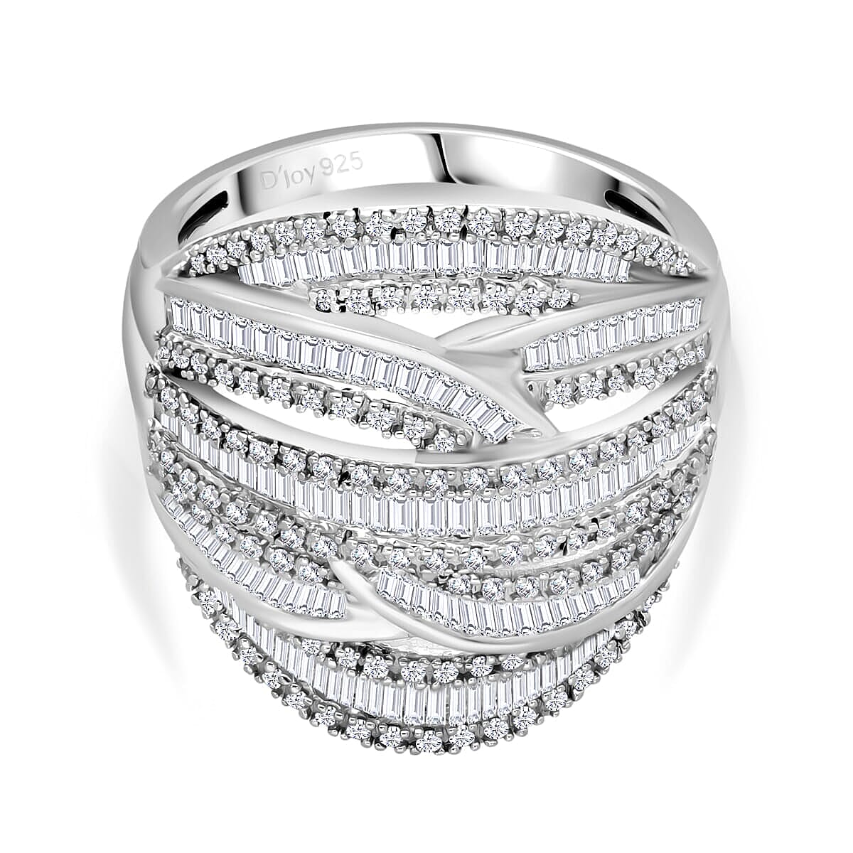 Diamond Ring in Platinum Over Sterling Silver (Size 5.0) 1.50 ctw image number 0