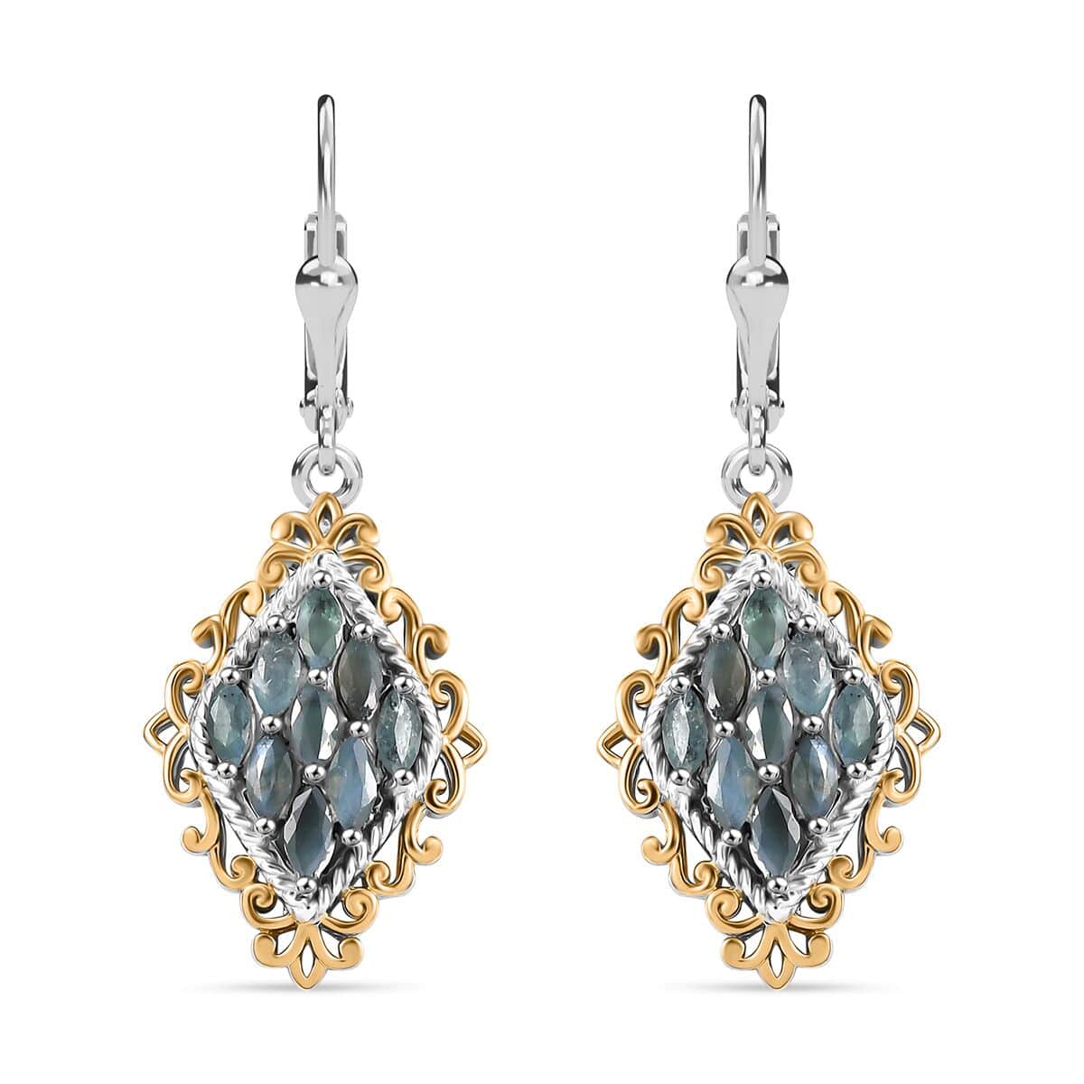 Narsipatnam Alexandrite 1.40 ctw Majesty Earrings in 18K Vermeil YG and Rhodium Over Sterling Silver  image number 0