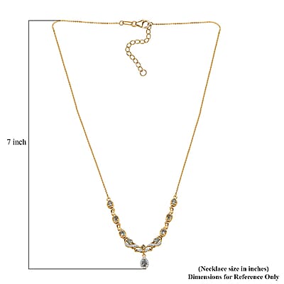 D'Joy Narsipatnam Alexandrite and White Zircon 1.65 ctw Twilight Necklace in 18K Vermeil Yellow Gold Over Sterling Silver 18 Inches