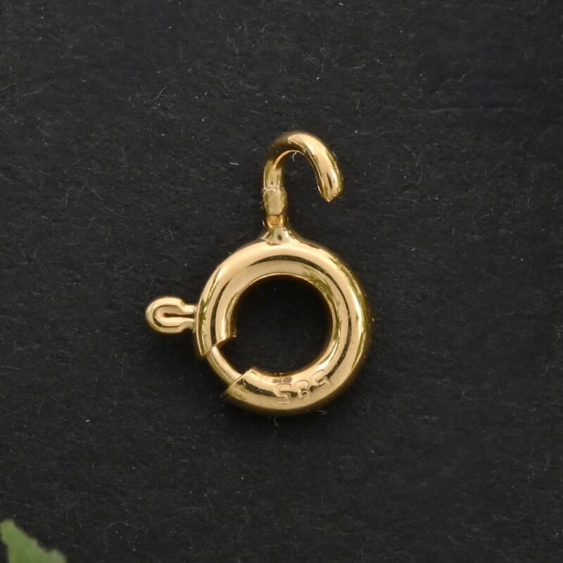 Italian Spring Lock in 14K Yellow Gold 0.35 Grams