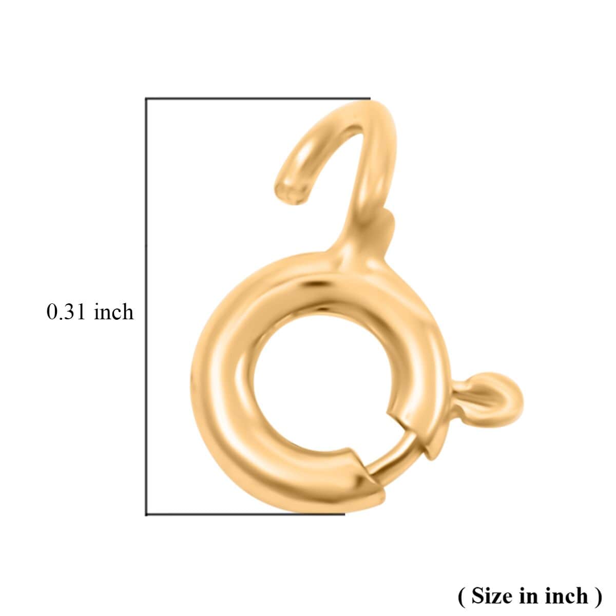 Italian Spring Lock in 14K Yellow Gold 0.35 Grams image number 3