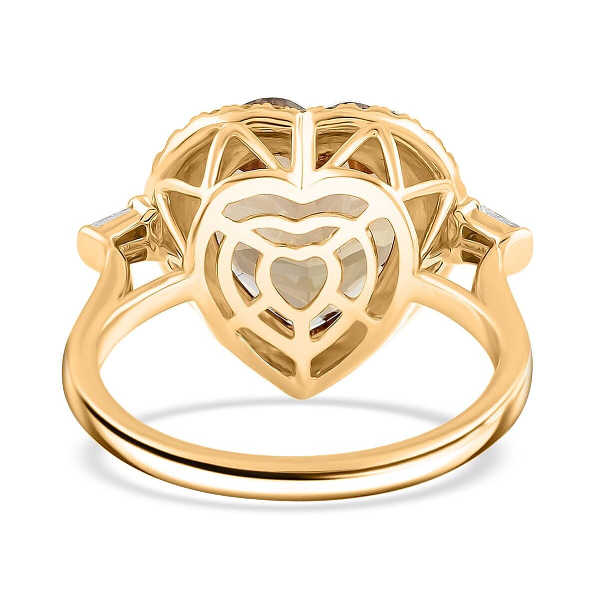 Certified & Appraised Luxoro AAA Turkizite and G-H I2 Diamond 7.10 ctw Ring in 14K Yellow Gold (Size 10.0)
