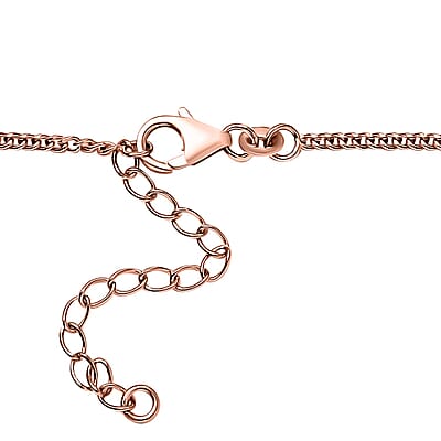 D'Joy Uncut Natural Pink Diamond 2.00 ctw Floral Necklace in 18K Vermeil Rose Gold Over Sterling Silver 18 Inches